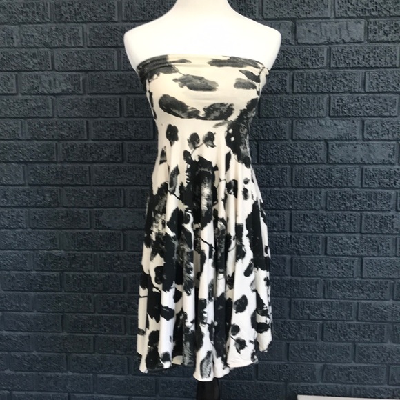 Black&White floral midi skirt dress J Crew Sz XS - Picture 2 of 3